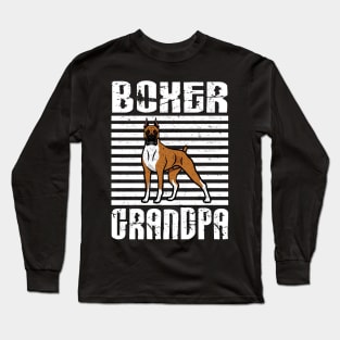 Boxer Grandpa Proud Dogs Long Sleeve T-Shirt